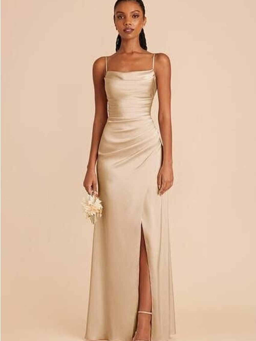 Birdy Grey Lydia Matte Satin Dress - Gold